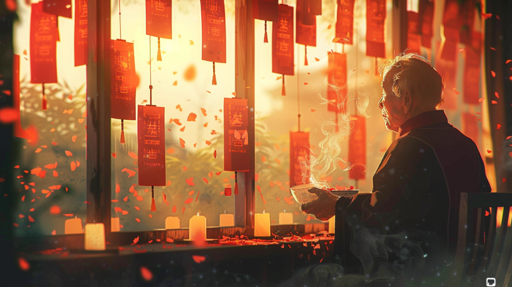 Tea leaves reading Chinese new year