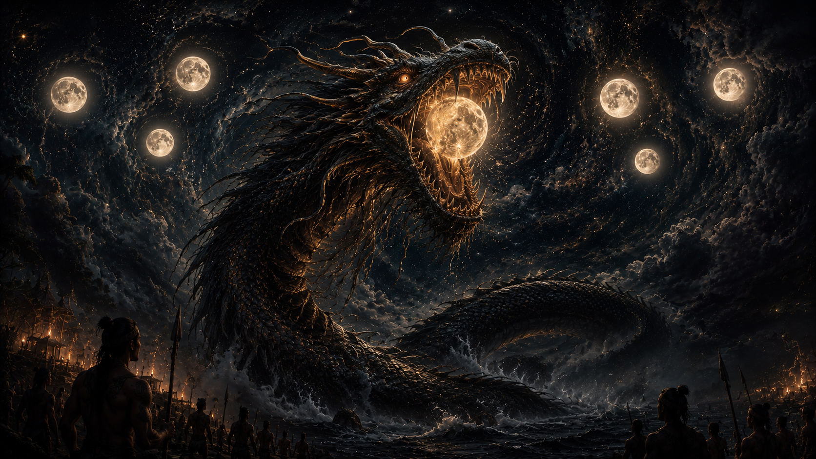 Bakunawa and the seven moons